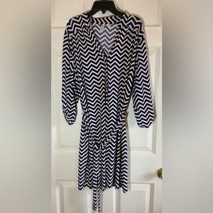 Navy & White Chevron Dress